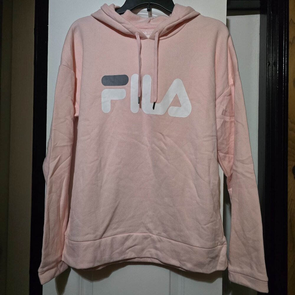 Fila Women's Light Pink Pullover Hoodie Size Large
